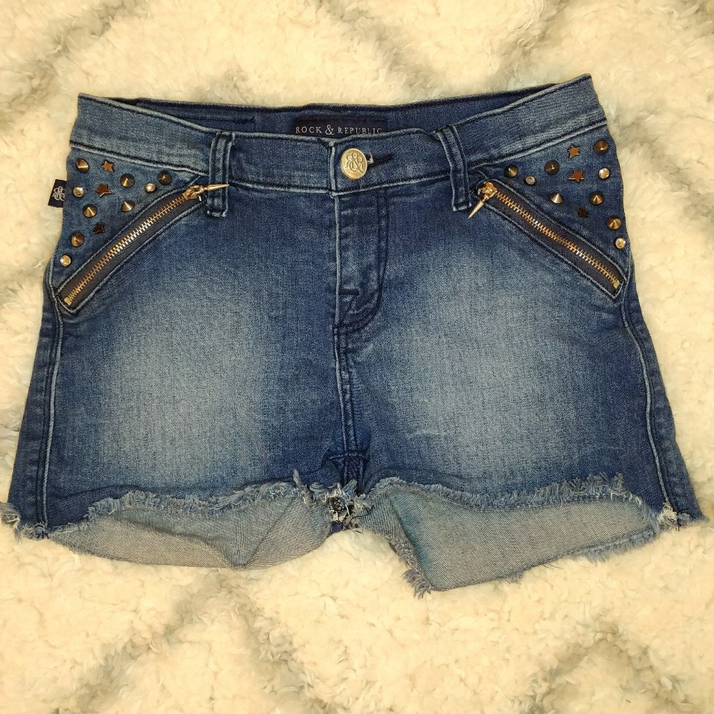 Rock & Republic Pixie Denim Cut Off Jean Shorts size 4